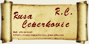 Rusa Čeperković vizit kartica